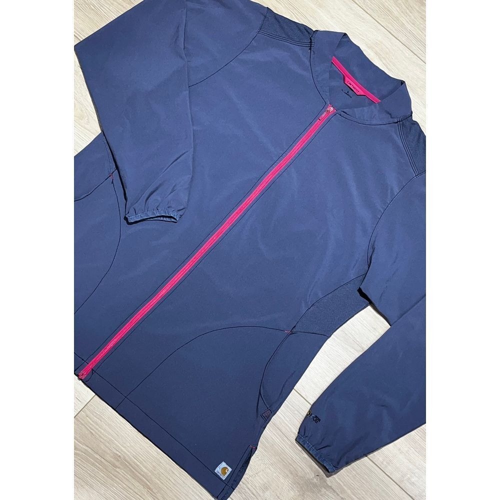 Carhartt Womens Full-Zip Jacket Sz L Athletic Lightweight Activewear Slate Gray‎